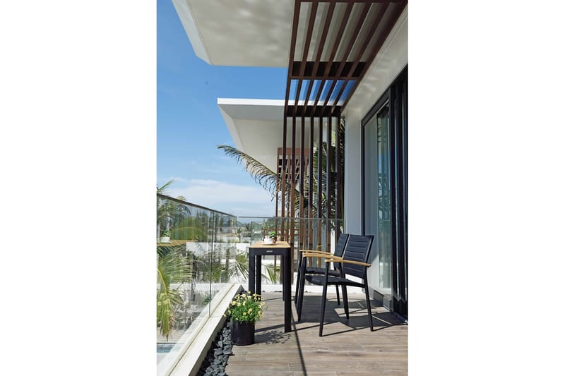 Portals Matbord Utomhus 143 cm - Svart/Trä - Products - Utemöbler & utemiljö - Utebord & trädgårdsbord - Matbord utomhus