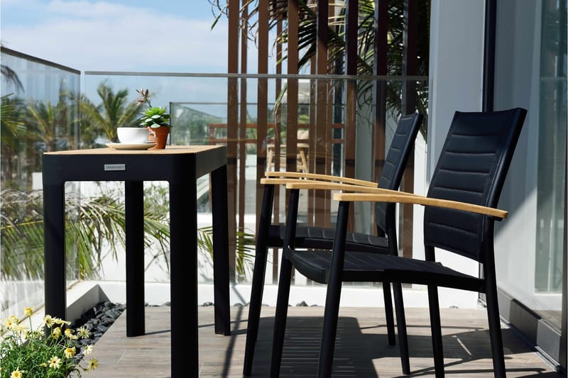 Portals Matbord Utomhus 143 cm - Svart/Trä - Products - Utemöbler & utemiljö - Utebord & trädgårdsbord - Matbord utomhus