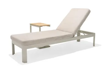 Portals Sidobord och Avlastningsbord Utomhus 47 cm Teak Trä - Vit - Products - Utemöbler & utemiljö - Utebord & trädgårdsbord - Sidobord utomhus