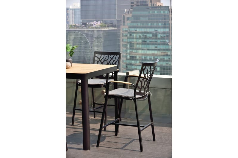 Portals Utebord 95 cm - Svart/Trä - Products - Utemöbler & utemiljö - Utebord & trädgårdsbord - Matbord utomhus