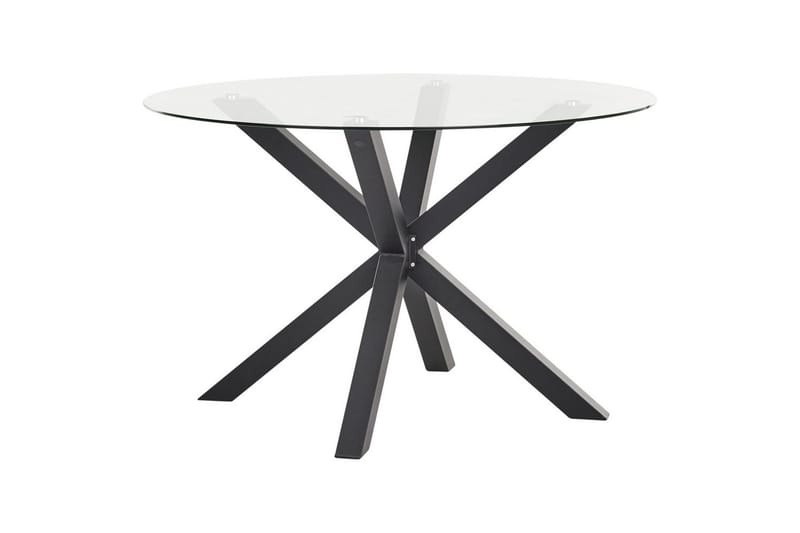 Runt bord Maletto - Svart, genomskinlig - Products - Utemöbler & utemiljö - Utebord & trädgårdsbord - Matbord utomhus