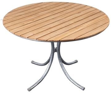 Teakbord Ø110 cm - Möllan - Teak / Galvaniserat stål - Products - Utemöbler & utemiljö - Utebord & trädgårdsbord - Matbord utomhus