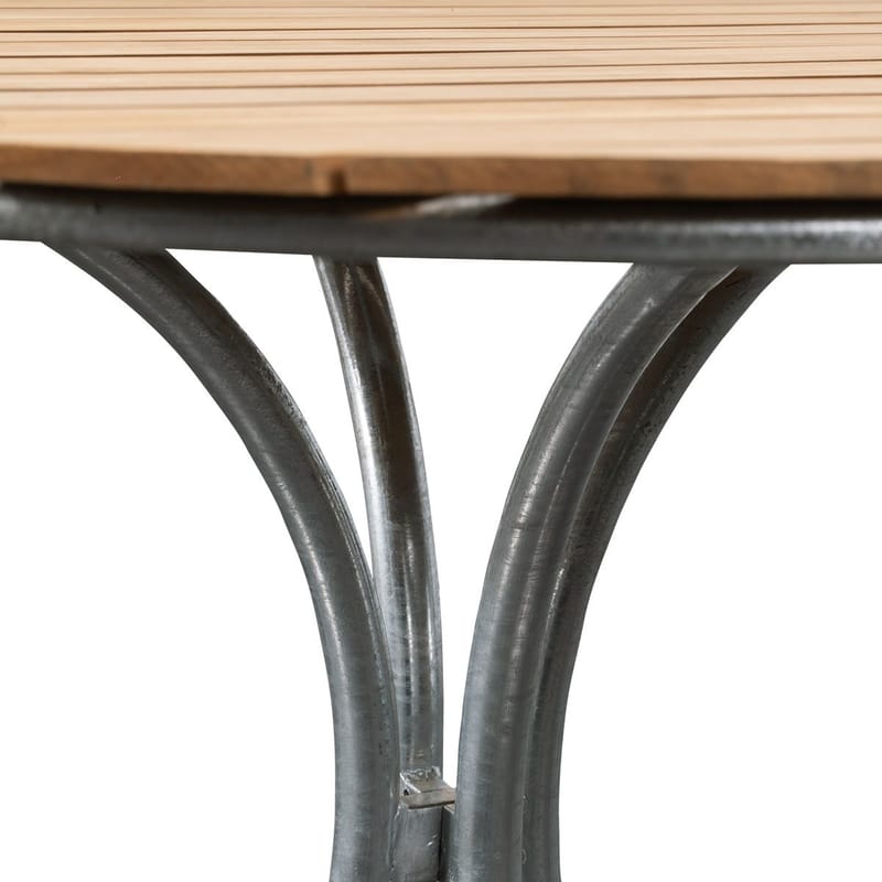Teakbord Ø110 cm - Möllan - Teak / Galvaniserat stål - Products - Utemöbler & utemiljö - Utebord & trädgårdsbord - Matbord utomhus