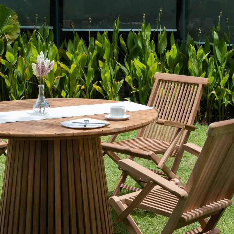 Teakbord Ø120 cm - Saltö, Teak