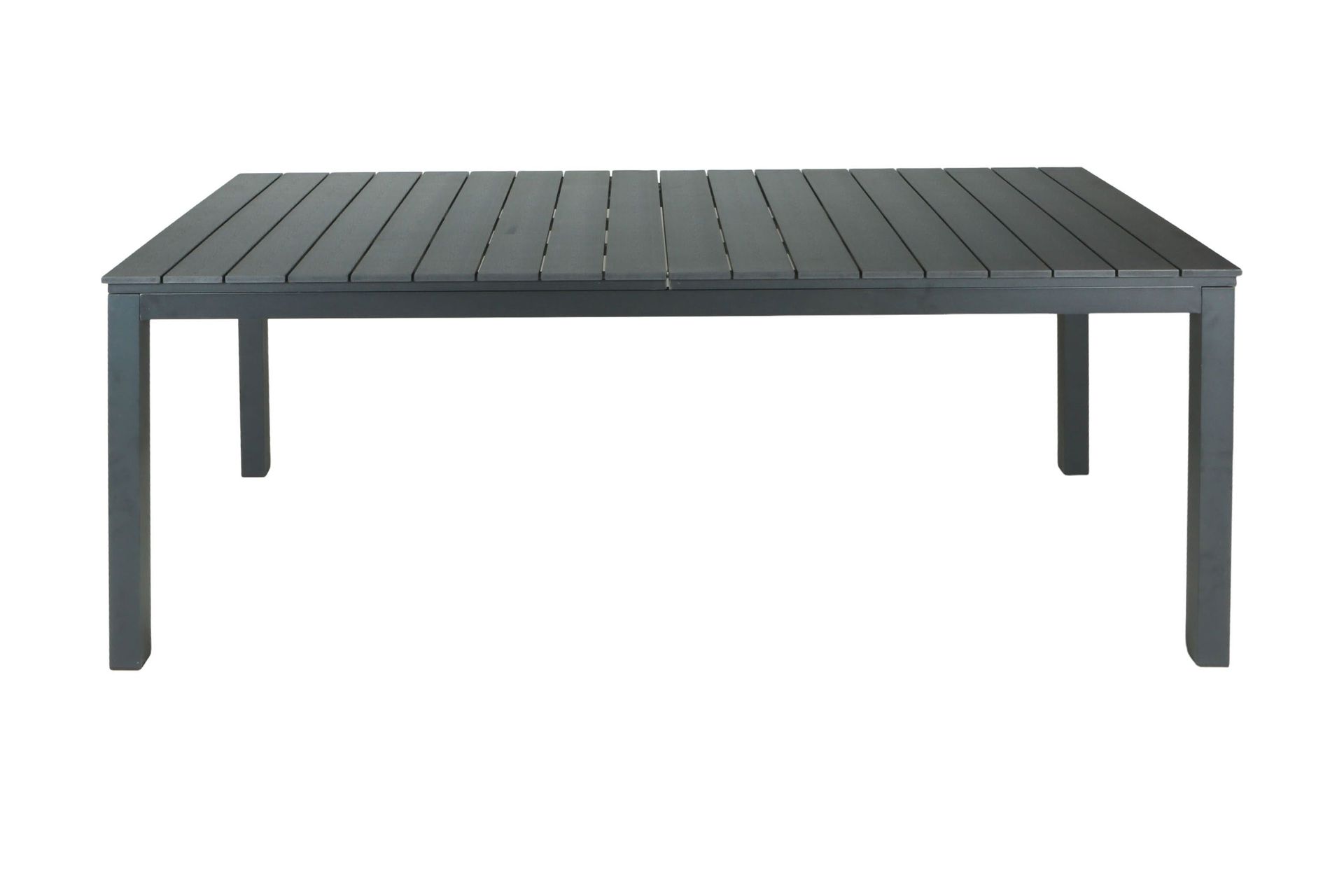 Tunis Rektangulärt Stort Förlängningsbart Matbord utomhus 205/305x90 cm i metall plast