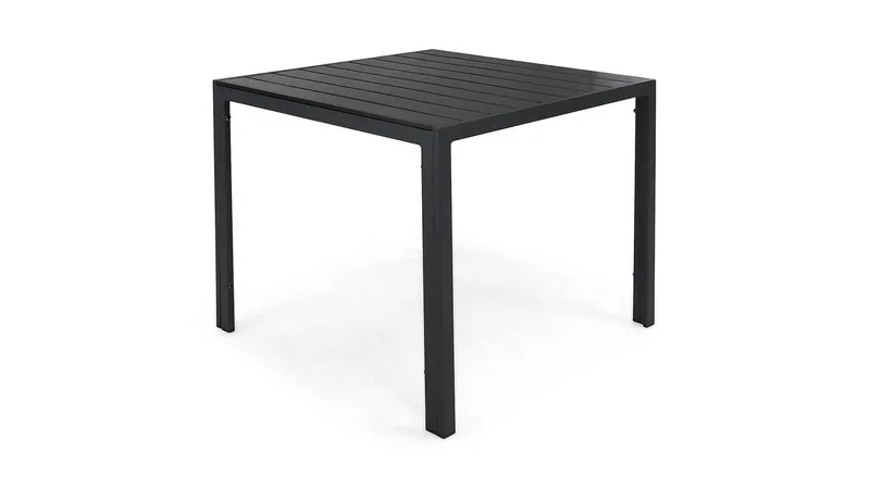 Tunis Utebord 90x90 cm – Litet Matbord Utomhus för Uteplats i Aintwood, Svart