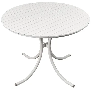Utematbord Holmö Runt i Vit - 103 cm - Products - Utemöbler & utemiljö - Utebord & trädgårdsbord - Matbord utomhus