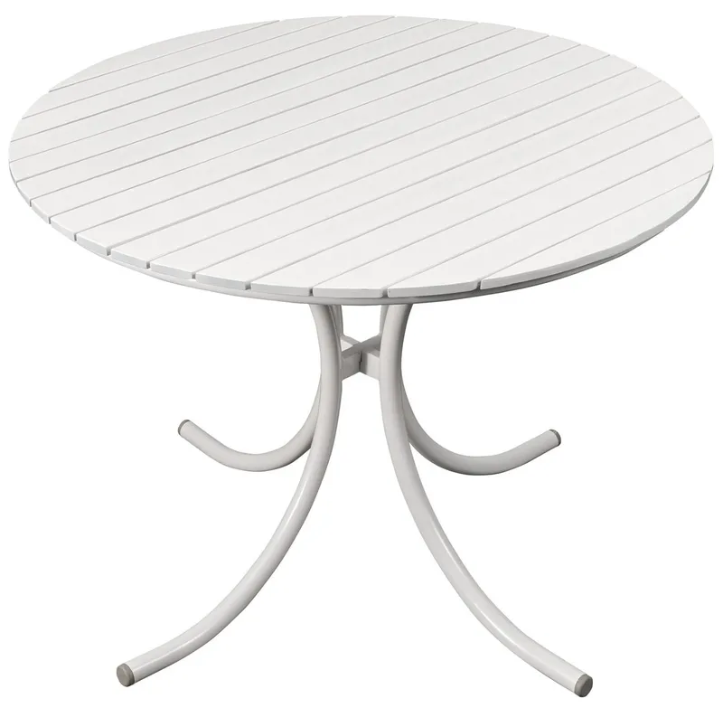 Utematbord Holmö Runt i Vit - 103 cm - Products - Utemöbler & utemiljö - Utebord & trädgårdsbord - Matbord utomhus