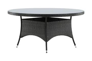 Volta Matbord Utomhus Rund Ø150 cm Svart - Venture Home - Products - Utemöbler & utemiljö - Utebord & trädgårdsbord - Matbord utomhus