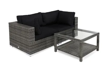 Bahamas Loungegrupp 2-sits Bord 75x75 - Grå - Products - Utemöbler & utemiljö - Utegrupp - Cafegrupp & cafeset