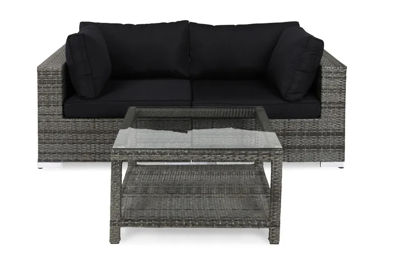 Bahamas Loungegrupp 2-sits Bord 75x75 - Grå - Products - Utemöbler & utemiljö - Utegrupp - Cafegrupp & cafeset