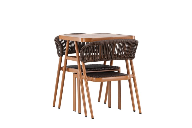 Amadora Balkonggrupp 2-sits - Brun - Products - Utemöbler & utemiljö - Utegrupp - Cafegrupp & cafeset