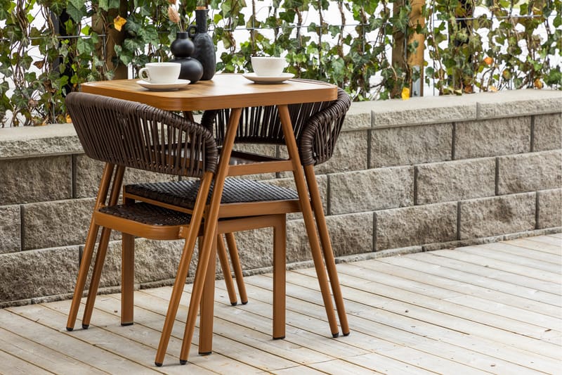 Amadora Balkonggrupp 2-sits - Brun - Products - Utemöbler & utemiljö - Utegrupp - Cafegrupp & cafeset