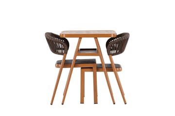 Amadora Balkonggrupp 2-sits - Brun - Products - Utemöbler & utemiljö - Utegrupp - Cafegrupp & cafeset