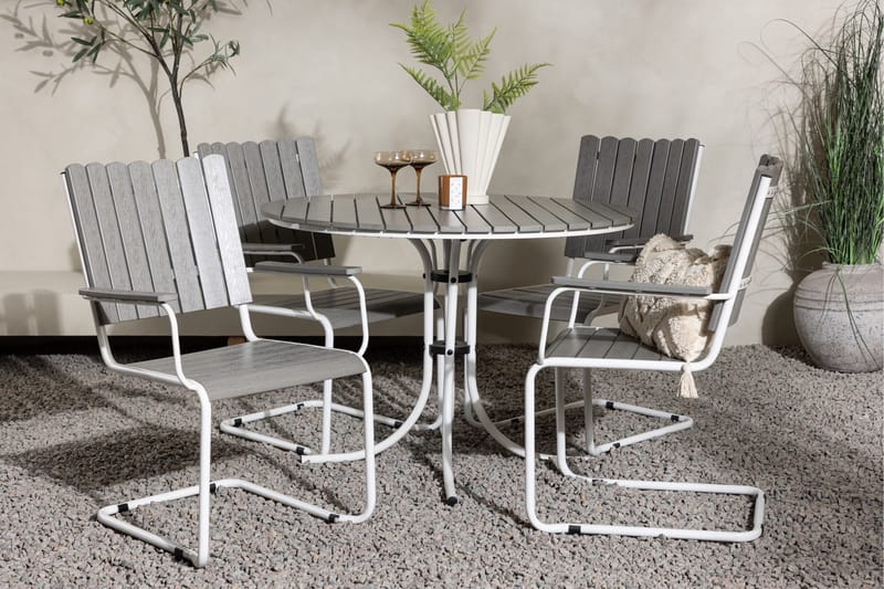 Holmsund Balkonggrupp 4-sits - Grå/Vit - Products - Utemöbler & utemiljö - Utegrupp - Cafegrupp & cafeset
