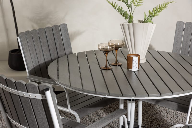 Holmsund Balkonggrupp 4-sits - Grå/Vit - Products - Utemöbler & utemiljö - Utegrupp - Cafegrupp & cafeset