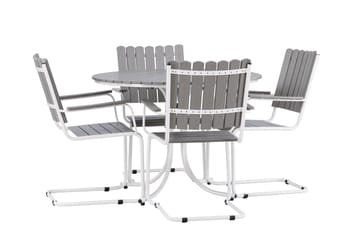 Holmsund Balkonggrupp 4-sits - Grå/Vit - Products - Utemöbler & utemiljö - Utegrupp - Cafegrupp & cafeset
