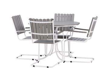 Holmsund Balkonggrupp 4-sits - Grå/Vit - Products - Utemöbler & utemiljö - Utegrupp - Cafegrupp & cafeset