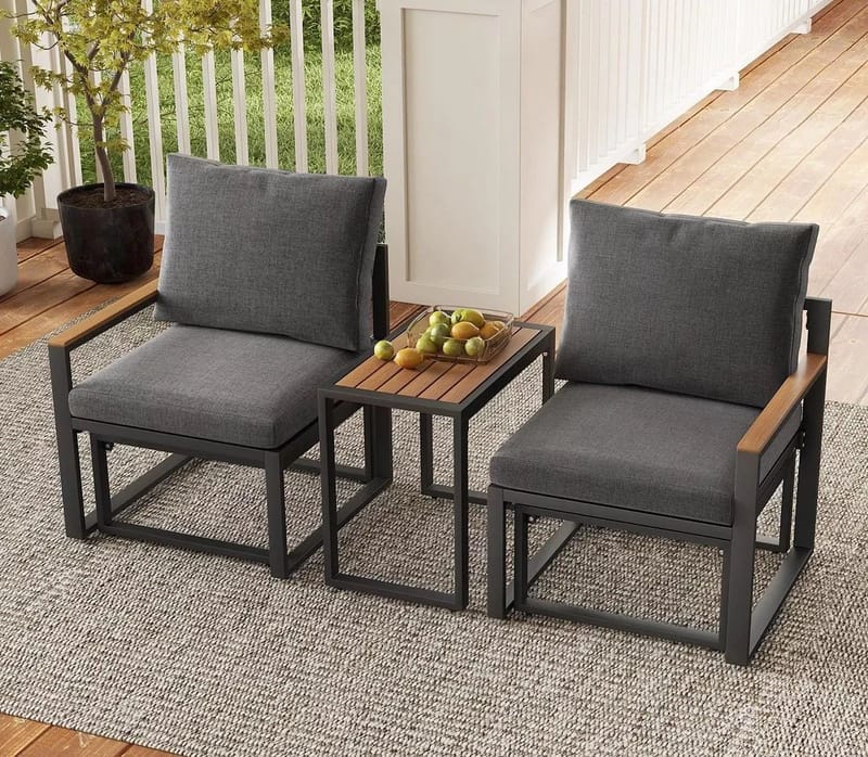 Linto Trädgårdsloungeset 64x68x64 cm - Grå - Products - Utemöbler & utemiljö - Utegrupp - Cafegrupp & cafeset