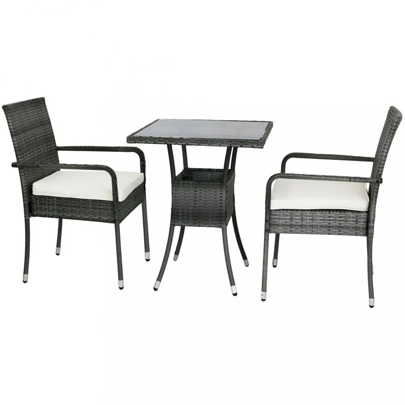 Caféset för balkong i konstrotting | Lyfco Mölle - Grå - Products - Utemöbler & utemiljö - Utegrupp - Matgrupp utomhus
