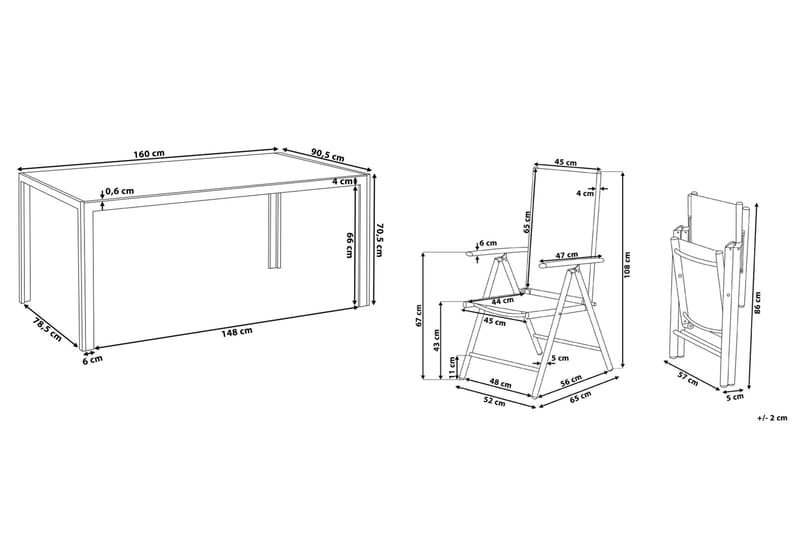 Catania Trädgårdsmöbelset Med Utebord+6 Utestolar - Grå - Products - Utemöbler & utemiljö - Utegrupp - Matgrupp utomhus