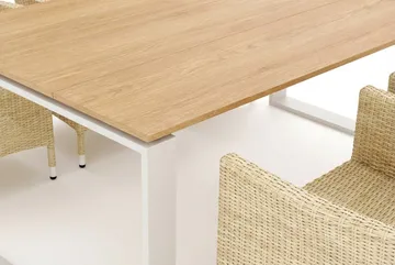 Devon utomhus matgrupp 210x100 cm med 6 Jenny matstolar - Beige/Teak - Products - Utemöbler & utemiljö - Utegrupp - Matgrupp utomhus