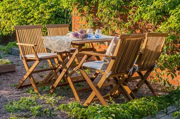 Finlay Matgrupp Utomhus 110x75 cm + 4 Utestolar - Akacia - Products - Utemöbler & utemiljö - Utegrupp - Matgrupp utomhus
