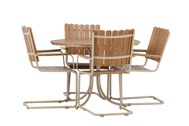 Holmsund Matgrupp Utomhus 4-sits - Beige - Products - Utemöbler & utemiljö - Utegrupp - Matgrupp utomhus