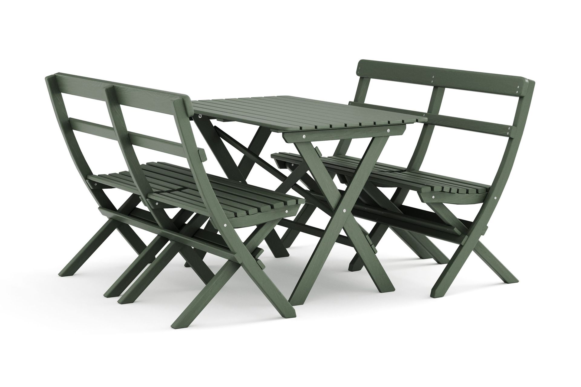 Landet Utomhus matgrupp 118x70x74 cm med 2 soffor