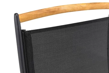 Las Vegas Matgrupp 220-280x100+ 8 Stolar m Dyna - Svart/Teak - Products - Utemöbler & utemiljö - Utegrupp - Matgrupp utomhus