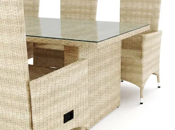 Majestic Matgrupp Utomhus 210 + 6 Jenny Ställbar Fåtölj Comfort Garden Beige - Products - Utemöbler & utemiljö - Utegrupp - Matgrupp utomhus