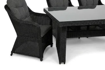 Marcus utomhus matgrupp 160x90 cm med 4 Marcus utefåtöljer - Svart - Products - Utemöbler & utemiljö - Utegrupp - Matgrupp utomhus