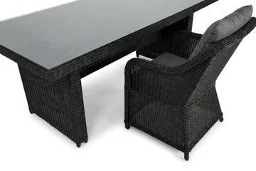 Marcus utomhus matgrupp 160x90 cm med 4 Marcus utefåtöljer - Svart - Products - Utemöbler & utemiljö - Utegrupp - Matgrupp utomhus