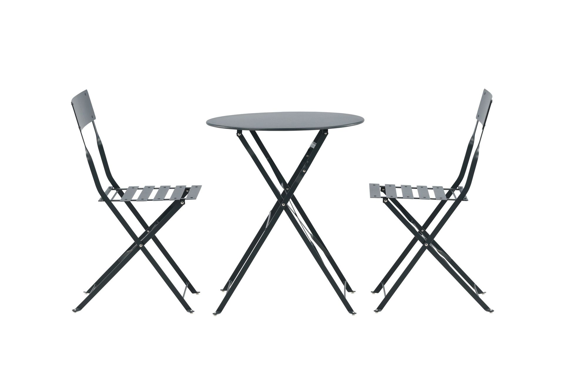 Marseille Caféset Rund Ø60 cm + 2 Matstolar Utomhus