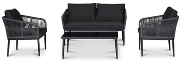 Molde loungegrupp med bord - Svart/grå rep - Svart/Grå - Products - Utemöbler & utemiljö - Utegrupp - Cafegrupp & cafeset