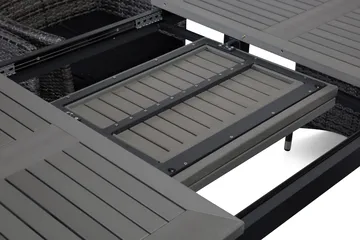 Monaco Matgrupp Utomhus 152-210 + 6 Jenny Ställbar Fåtölj - Svart/Grå - Products - Utemöbler & utemiljö - Utegrupp - Matgrupp utomhus