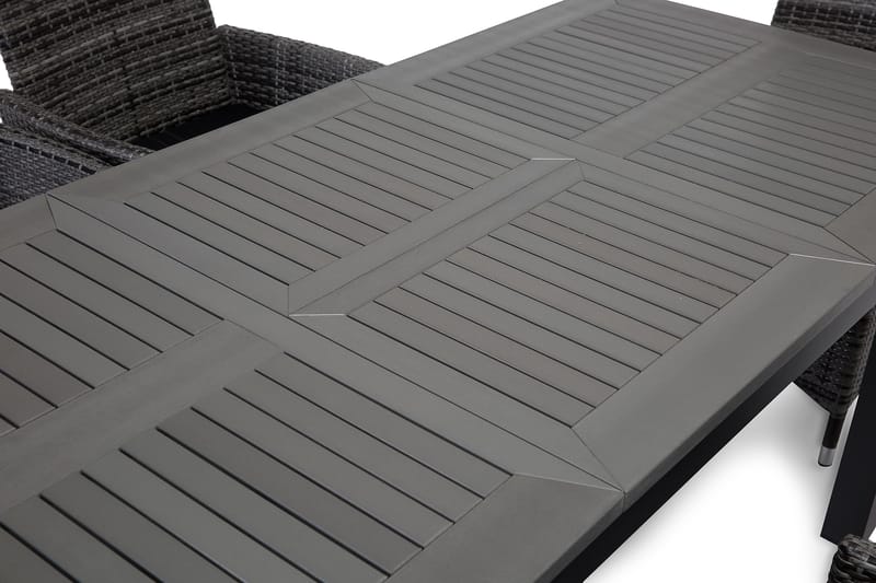 Monaco Matgrupp Utomhus 152-210 + 6 Jenny Ställbar Fåtölj - Svart/Grå - Products - Utemöbler & utemiljö - Utegrupp - Matgrupp utomhus