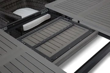 Monaco Matgrupp Utomhus 152-210 + 6 Thor Fåtölj - Svart/Grå - Products - Utemöbler & utemiljö - Utegrupp - Matgrupp utomhus