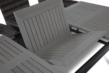 Monaco Matgrupp Utomhus 152-210 + 6 Thor Fåtölj - Svart/Grå - Products - Utemöbler & utemiljö - Utegrupp - Matgrupp utomhus