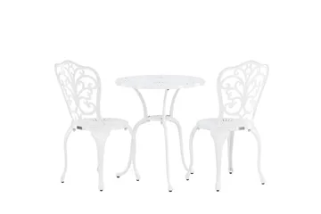 Nandin Matgrupp Utomhus + 2 Utestolar - Vit - Products - Utemöbler & utemiljö - Utegrupp - Cafegrupp & cafeset