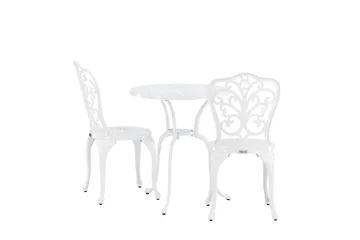 Nandin Matgrupp Utomhus + 2 Utestolar - Vit - Products - Utemöbler & utemiljö - Utegrupp - Cafegrupp & cafeset