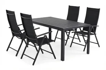 Siri Matgrupp utomhus 150 cm med 4 Maggie Vadderad Fällbar Positionsstol - Products - Utemöbler & utemiljö - Utegrupp - Matgrupp utomhus