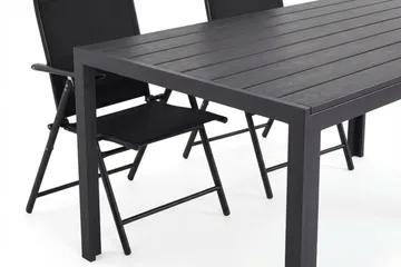 Siri Matgrupp utomhus 150 cm med 4 Maggie Vadderad Fällbar Positionsstol - Products - Utemöbler & utemiljö - Utegrupp - Matgrupp utomhus