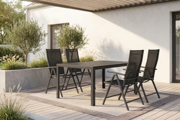 Siri Matgrupp utomhus 150 cm med 4 Maggie Positionsstolar - Products - Utemöbler & utemiljö - Utegrupp - Matgrupp utomhus