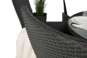 Thor Matgrupp Ø140 + 6 Jenny Ställbar Fåtölj - Svart - Products - Utemöbler & utemiljö - Utegrupp - Matgrupp utomhus