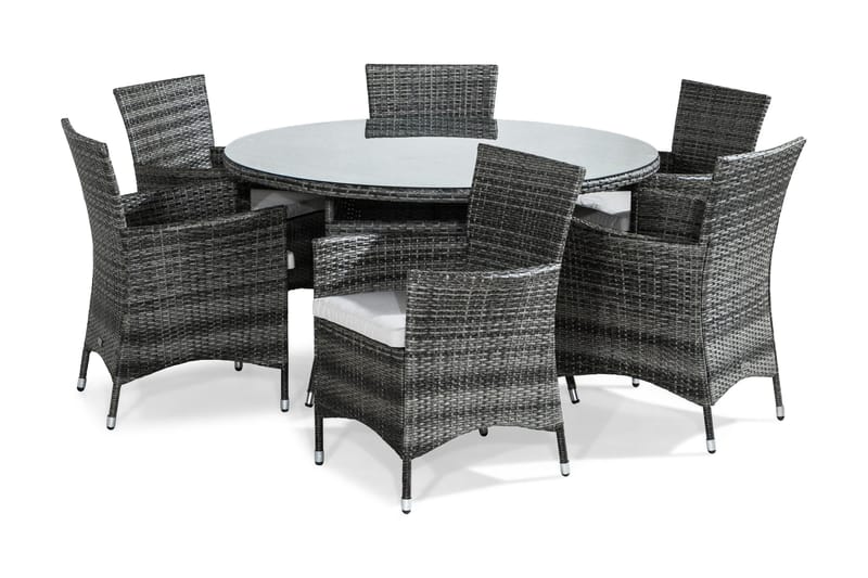 Thor Matgrupp 140 cm Rund inkl 6 Fåtöljer - Products - Utemöbler & utemiljö - Utegrupp - Matgrupp utomhus