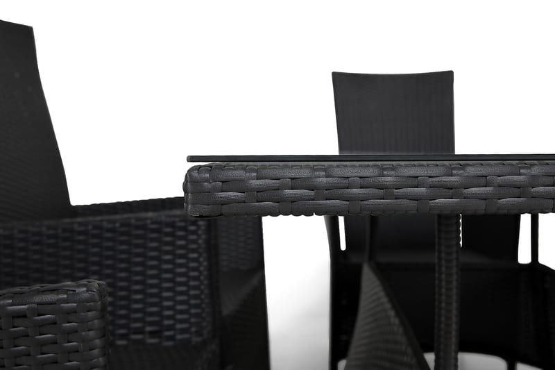 Thor Matgrupp Utomhus 140 + 6 Jenny Ställbar Fåtölj - Svart/Svart - Products - Utemöbler & utemiljö - Utegrupp - Matgrupp utomhus