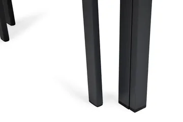 Tunis Matgrupp 205x90 cm + 6 Tunis Stapelstol - Svart/Svart - Products - Utemöbler & utemiljö - Utegrupp - Matgrupp utomhus