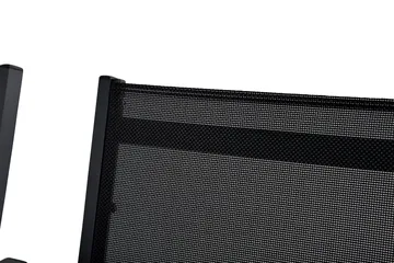 Tunis Matgrupp 205x90 cm + 6 Tunis Stapelstol - Svart/Svart - Products - Utemöbler & utemiljö - Utegrupp - Matgrupp utomhus