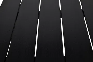 Tunis Matgrupp 205x90 cm + 6 Tunis Stapelstol - Svart/Svart - Products - Utemöbler & utemiljö - Utegrupp - Matgrupp utomhus